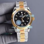 Replica Rolex Explorer I Two Tone Black 369 Dial 41MM